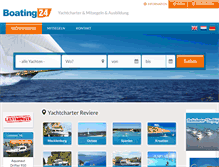 Tablet Screenshot of boating24.com